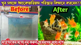 How To Clean Aquarium Glass Water Stains ।। How To Clean Your Aquarium Glass ।। Hard Water Stains