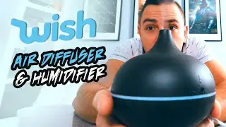 USB Mini Ultrasonic Air Humidifier Purifier Aroma Oil Diffuser LED Lights by WISH Unboxing Review