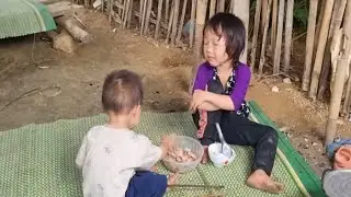 Tiny Hands, Big Heart: 🥺A Little Girl Cooking for Her Baby Brother❤️💔💔🥺