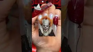 PENNYWISE nail art?! 🤡💅🏻 #nailart #shorts #naildesign #nailartist #nailartdesigns #nails#gelnails