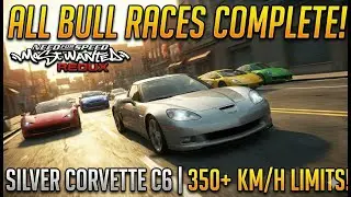COMPLETING ALL BULL RACES! 🏁 Corvette C6 Speed Test - NFS MW Redux