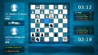 Analyse du jeu d'&eacute;checs&nbsp;: TC Nil&uuml;fer &Ouml;zdemir - Azzouz BildouZer, 0-1 (par ChessFriends.com)