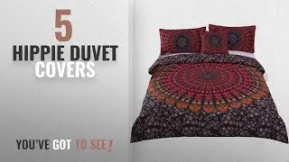 Top 10 Hippie Duvet Covers [2018]: Sleepwish 4 Pcs Mandala Hippie Concealed Bedspread Bohemian