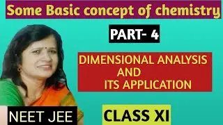 DIMENSIONAL ANALYSIS AND ITS APPLICATION  # Numerical #measurement