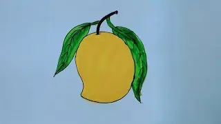 आम का चित्र कैसे बनाएं | How to draw a mango | Mango easy drawing | Mango ki drawing kaise banaen 
