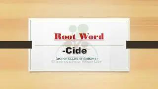 Root Words | -Cide ending words | Suffix- (Cide) | English | #ssc #cds #commmercementor #suffix
