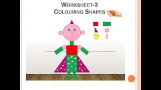 L.K.G Maths Worksheet -3 || Maths Shapes Colouring Worksheet
