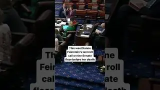 Sen. Dianne Feinstein's final roll call vote on Senate floor before death #shorts