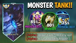 NEW META ARGUS FULL TANK BUILD AND EMBLEM!! ENEMY REPORTED ME 😡 ( new meta? ) | #MLBB MUST TRY ✔️