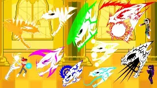Undertale | AngeloZen VS Gaster Blasters | Lab Crew Family Custom Mod Adventures Ep 39 [Stick Nodes]