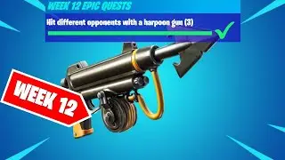 Hit different opponents with a harpoon gun (3) | Fortnite Week 12 Epic Quests