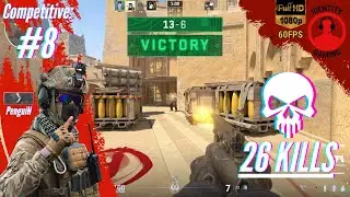 CS2: Competitive #8 as Silver 1 - 26K-10D-4A - Mirage - Win #16 - Full Match (Silent gameplay)