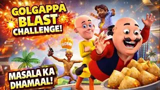 Motu Patlu Golgappa Blast Challenge 😱🤣 | Funny Cartoon Shorts Alternate Super Masala Golgappa  😂