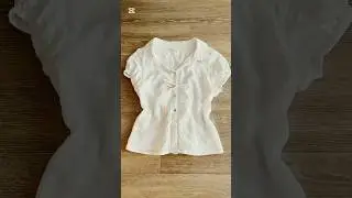 Remake downsize oversized shirt into Y2K blouse #thriftflip #upcycledclothing #sewing