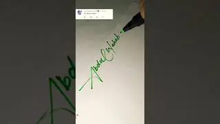 How to make a sign letter A #Abdul wahab signature style video #calligraphy signature style name A,W