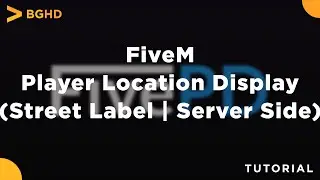 FiveM Player Location Display (Server Side) - Street Label Install Tutorial
