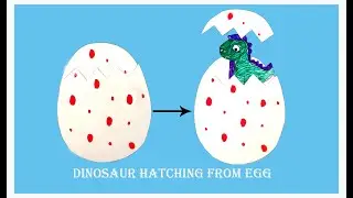 Paper Craft Dinosaur Hatching From EGG #craft #easycraft #craftideas