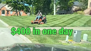 HOW to make $400 in one day solo mowing