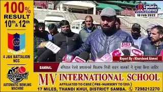 Owners of private passenger vehicles expressed displeasure against Banihal railway administration