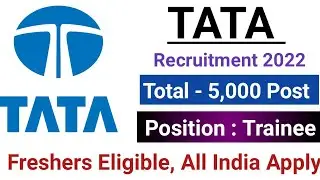 Tata Recruitment 2021//5000 Post//Freshers Hiring//Diploma jobs
