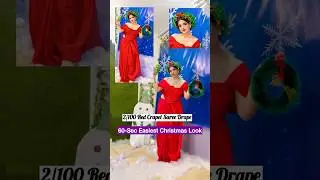 Viral Draping Crush Saree ✨ Corset Blouse Party Dress Draping | Red Carpet Look #shorts #saree
