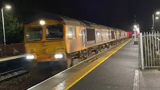 A train of trains! 66729, 66735, 66786, 66310 & 66713 6D79 18;34 Lea Road 20/12/2025