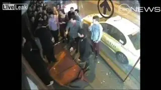 Nightclub Bouncer Punching a Girl and Guy