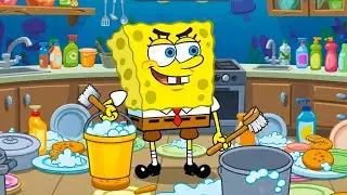 Overwhelmed with Work: SpongeBob Faces Kitchen Chaos | SpongeBob Animation 🍳🔥