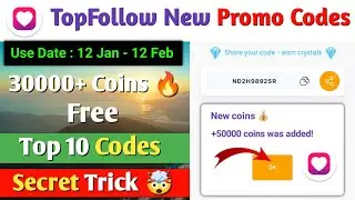 Top follow app unlimited coins 2026 😱 | top follow promo code today | top follow coupon code today 