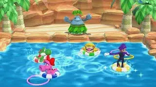 Mario Party 9 - All Free-For-All Minigames - Wario Vs WaLuigi Vs Yoshi Vs Birdo (Master CPU)