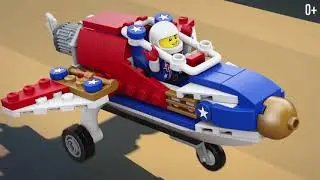 Самолет для крутых трюков - LEGO Creator 3-в-1 - 31076 - анимация