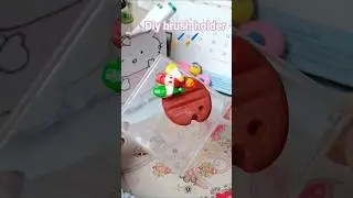Easy clay craft ideas||Diy cute brush holder #shorts #diy #claycraft #youtubeshorts
