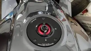 Driven Racing Halo Fuel Cap and Base on SV650S