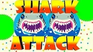 SHARK ATTACK! Jugando con 3lno0b y Frantic! #2 | Agar.io (Agario.CITY)