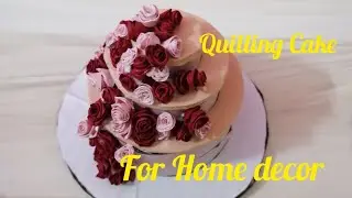 | 3 layered cake using quilling paper |#quillingart #CraftingWithAkhila #layeredcake #homedecor