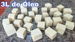 Só 3L de Óleo de Fritura Rende Até 40 Barras de Sabão Caseiro Durão 😲 RECICLE  - ECONOMIZE 💵