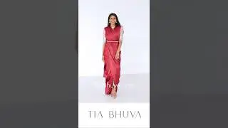 How to Warrior Drape ✨ | How to Drape a Saree Perfectly | Sequin Pants | Red Saree | #shorts