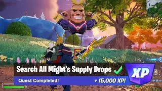 How to EASILY Assist in searching All Might's Supply Drops | Fortnite x My Hero Academia