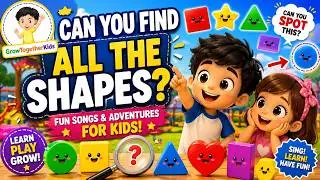 🎉LEARN SHAPES in a FUN Way! Catchy Songs & Adventures for KIDS! 🚀 #shape #science #viral #trending