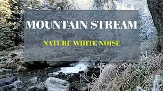 Winter River - Mountain Stream Water Sounds | Relaxing Nature Sounds