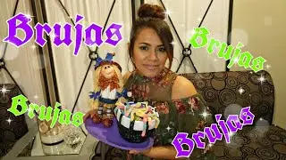 DIY Bruja | Porcelana Fría | Manualidades para Halloween | Ideas Fáciles de Halloween | Dulceros