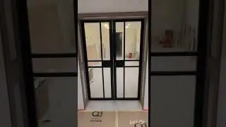 glass doors with wide door lining added panelling as door doorstop🔥