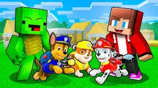 JJ and Mikey Found PAW PATROL in Minecraft - Maizen