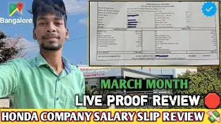 HONDA COMPANY SALARY SLIP REVIEW 🛑|| ALL DETAILS LIVE PROOF 🔥|| BEST JOB FOR ITI