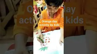 Orange day activity by kids, Oasis The World School Haldwani