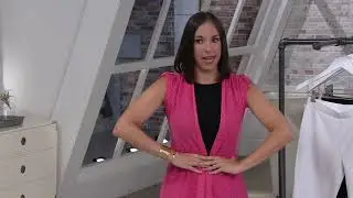 Susan Graver Linen Cotton Open Front Sweater Vest on QVC