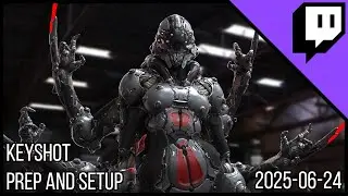 3D Character Sculpting - Marco Plouffe's Twitch Stream of 2025-06-24 - Preparing Keyshot