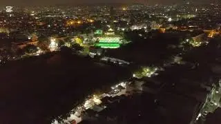 Night Drone aerial footage