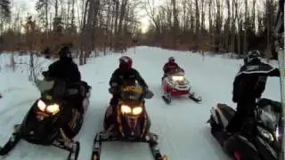 Michigan Snowmobile - Pine Stump Junction to Grand Marais - GoPro Hero