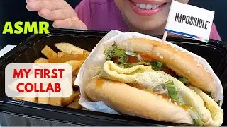 PappaRich Impossible Burger 🍔 |  EatOutWithLex Collab 👍 (no talking, sounds only ASMR)